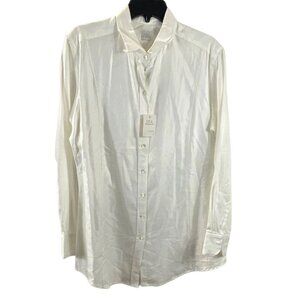 Jill McGowan Women's White Button-Up Shirt,‎ Size XL